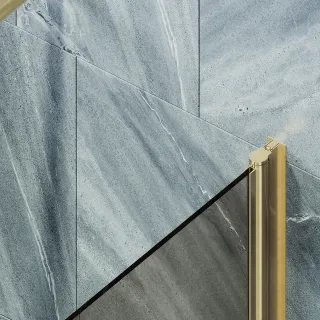 Шторка на ванну MaybahGlass MGV-616-3 70см золото